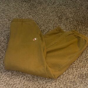 Champion Reverse Weave Fleece Jogger Pants Men’s size Large VTG Green/Khaki